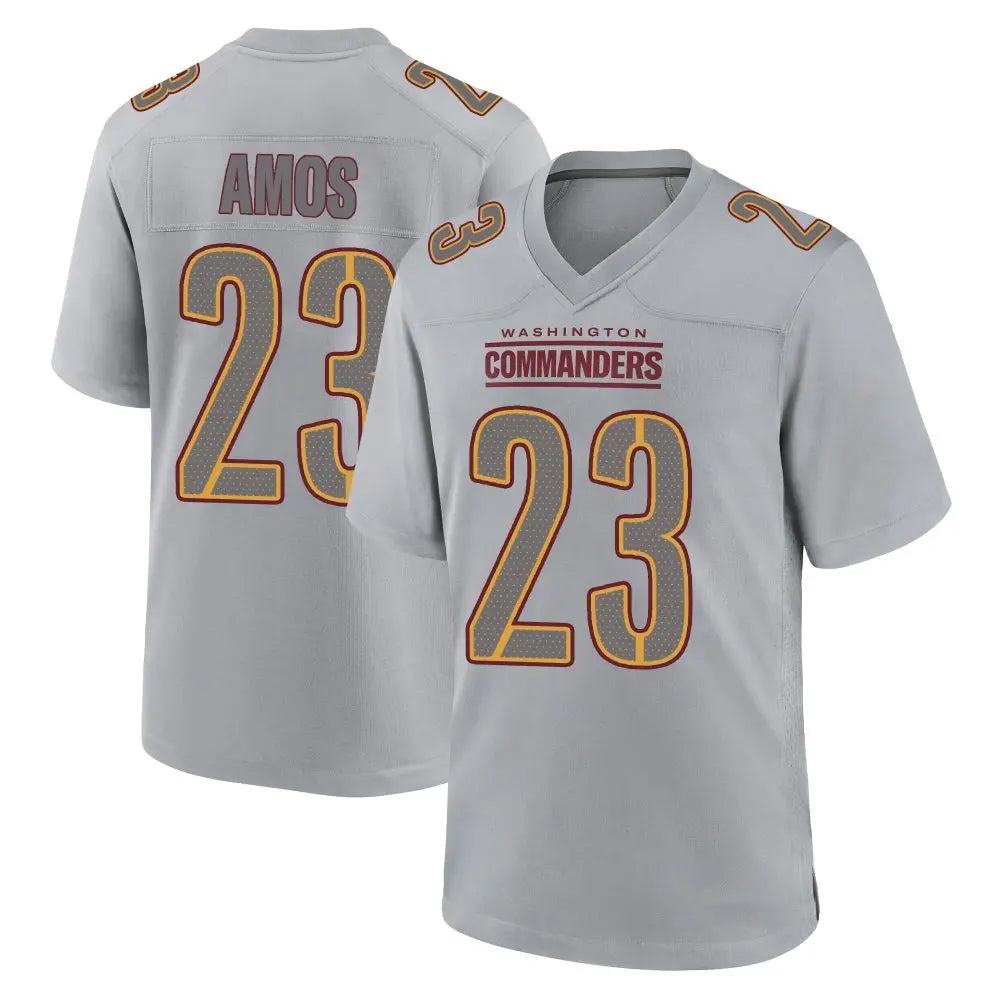 W.Commanders #23 Trey Amos Player Gray Fashion Game Football Jerseys