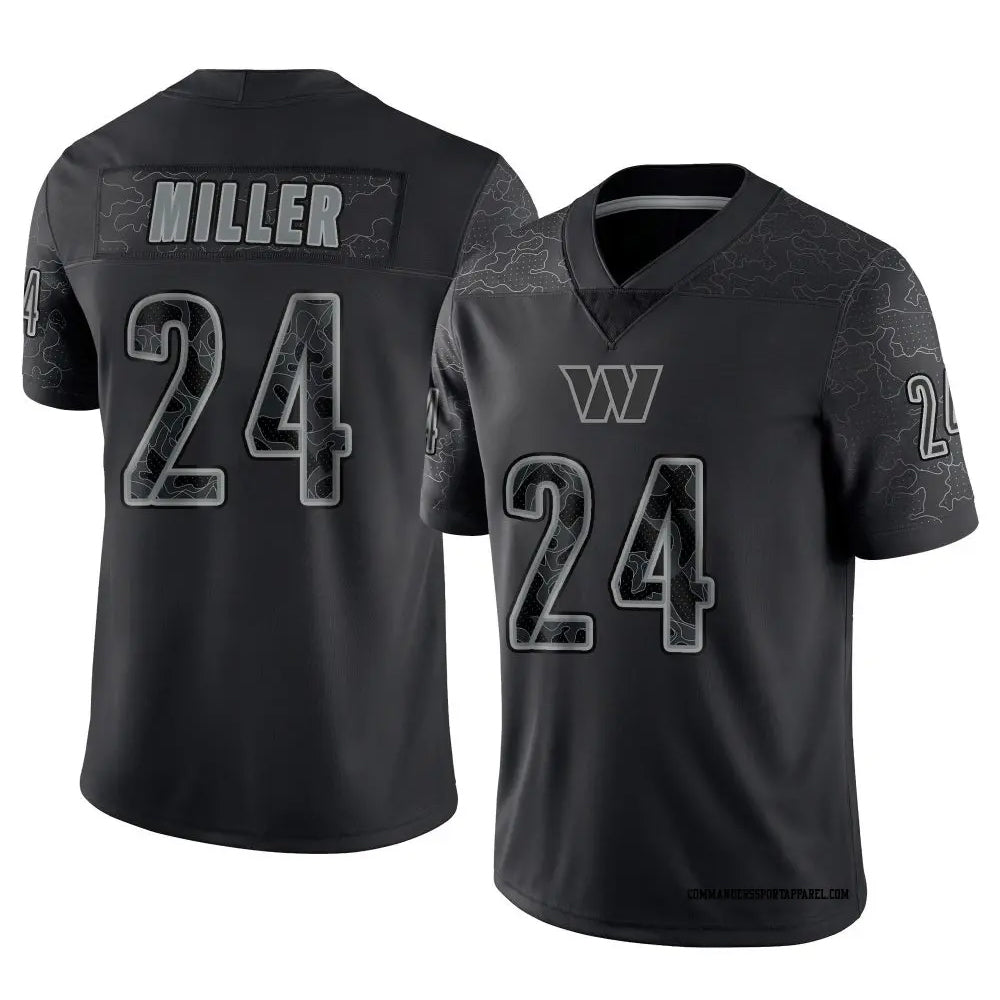 W.Commanders #24 Von Miller Player Black RFLCTV Limited Football Jerseys
