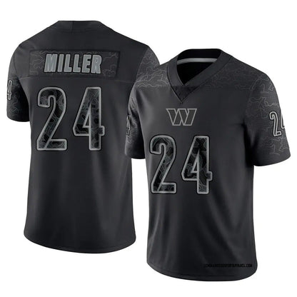 W.Commanders #24 Von Miller Player Black RFLCTV Limited Football Jerseys
