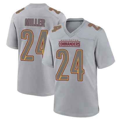 W.Commanders #24 Von Miller Player Carbon Gray Fashion Game Football Jerseys