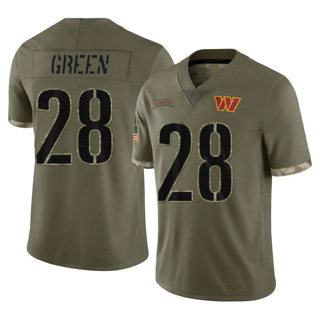 W.Commanders #28 Darrell Green Player  Salute To Service Olive Limited Football Jerseys