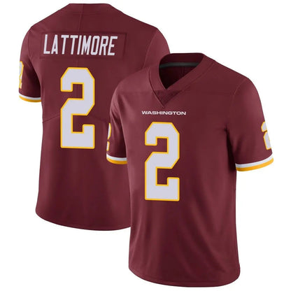W.Commanders #2 Marshon Lattimore Player Burgundy Alternate Vapor Untouchable Limited Football Jerseys