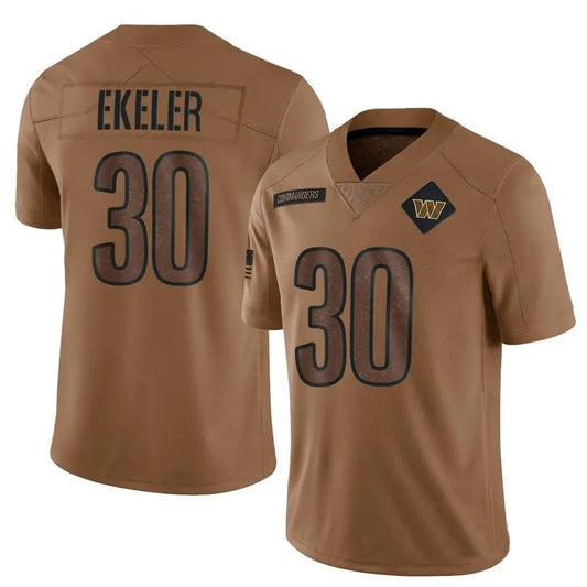 W.Commanders #30 Austin Ekeler Player Brown Salute To Service Limited Football Jerseys
