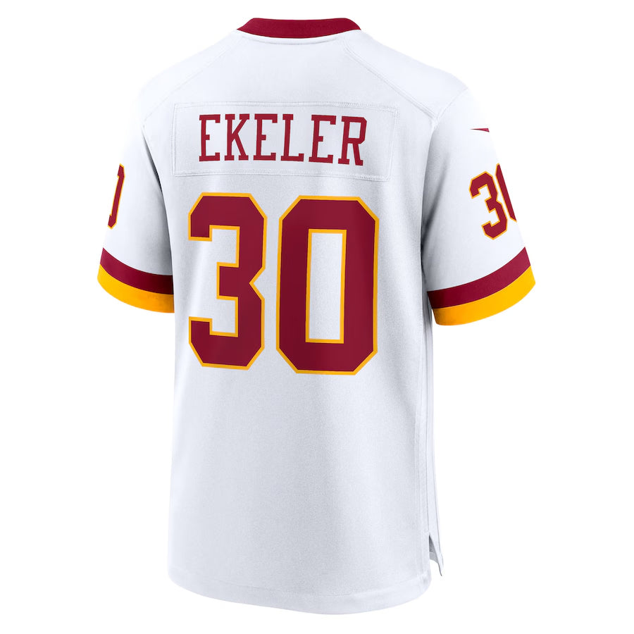 W.Commanders #30 Austin Ekeler Player White Game Football Jerseys