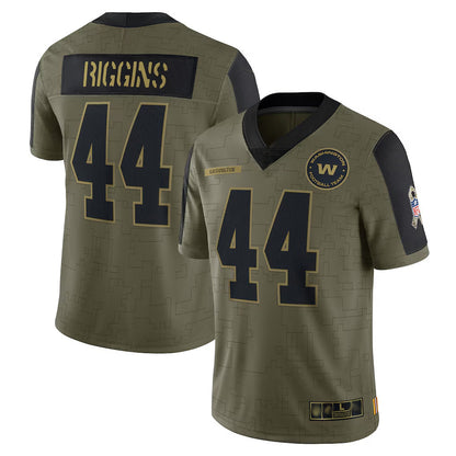 W.Commanders #44 John Riggins Player Olive Salute To Service Football Jerseys