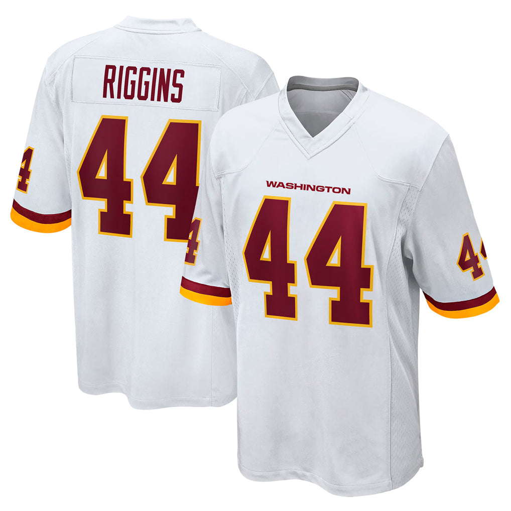 W.Commanders #44 John Riggins Player White Home Game Football Jerseys