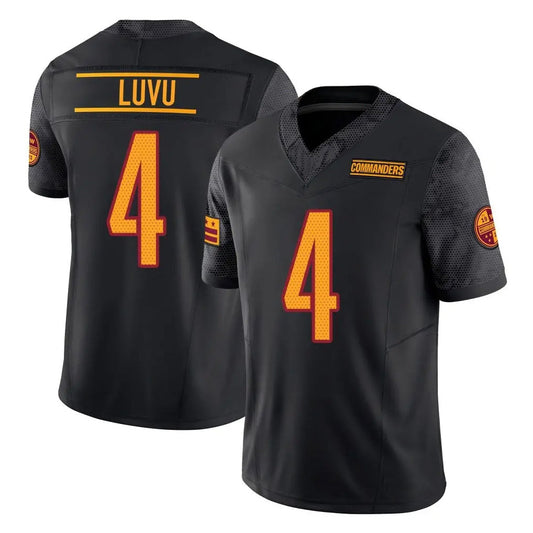 W.Commanders #4 Frankie Luvu Player Black Vapor F.U.S.E. Limited Football Jerseys