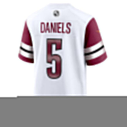 #5 Jayden Daniels Player W.Commanders White Game Football Jerseys