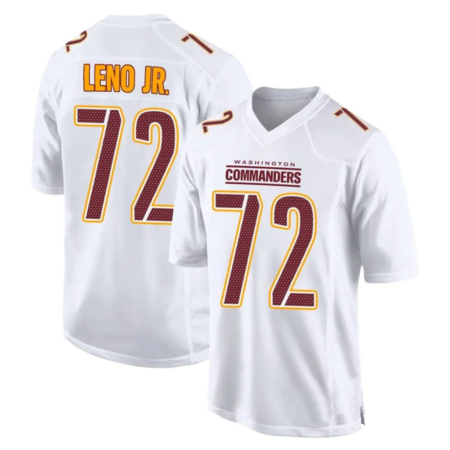 W.Commanders #72 Charles Leno Jr. Player Tundra White Fashion Football Jerseys