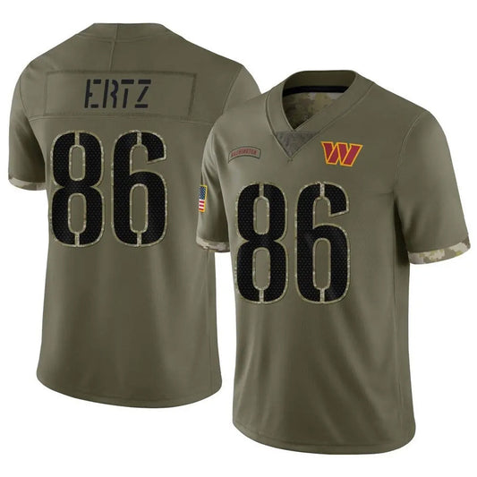 W.Commanders #86 Zach Ertz Player Olive Salute To Service Limited Football Jerseys