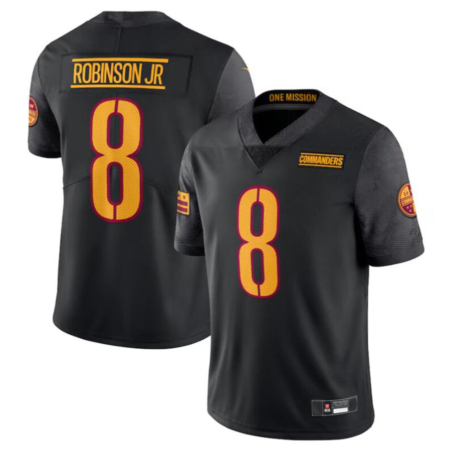 W.Commanders #8 Brian Robinson Jr. Player Black Vapor Untouchable Limited Football Jerseys