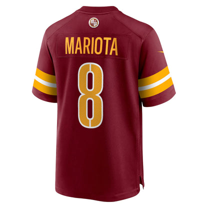 W.Commanders #8 Marcus Mariota Player Burgundy Home Game Football Jerseys