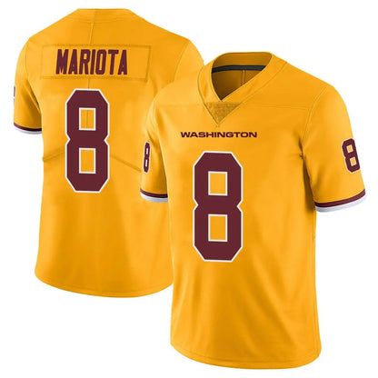 W.Commanders #8 Marcus Mariota Player Gold Vapor Limited Football Jerseys