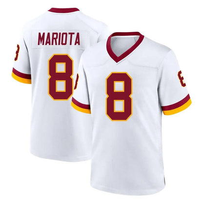 W.Commanders #8 Marcus Mariota Player White Game Football Jerseys