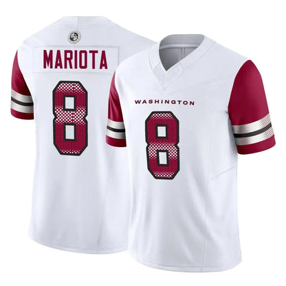 W.Commanders #8 Marcus Mariota Player White Vapor F.U.S.E. Limited Football Jerseys