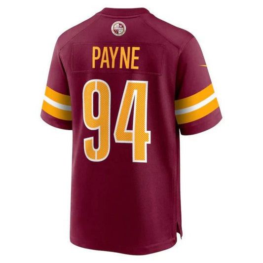 W.Commanders #94 Da'Ron Payne Burgundy Home Game Football Jerseys