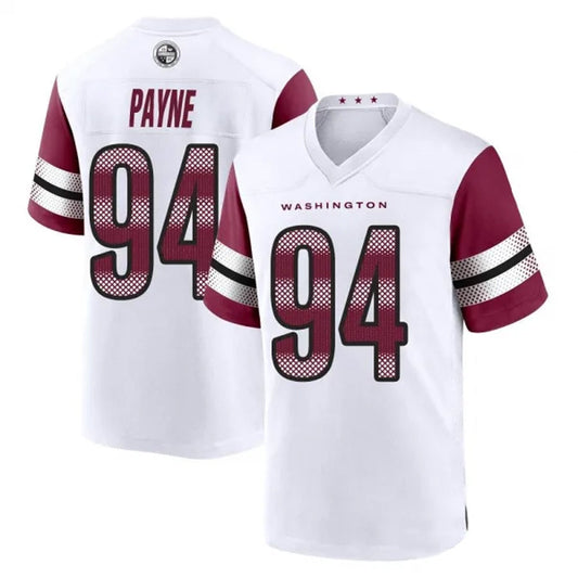 W.Commanders #94 Daron Payne Player White Home Game Football Jerseys