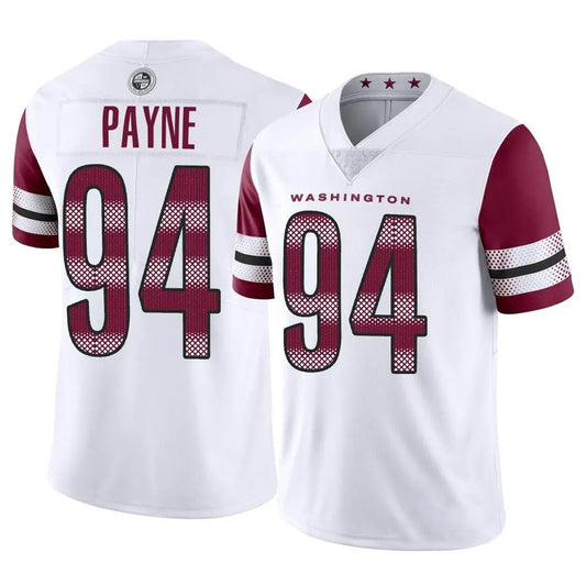 W.Commanders #94 Daron Payne Player White Vapor F.U.S.E. Limited Football Jerseys