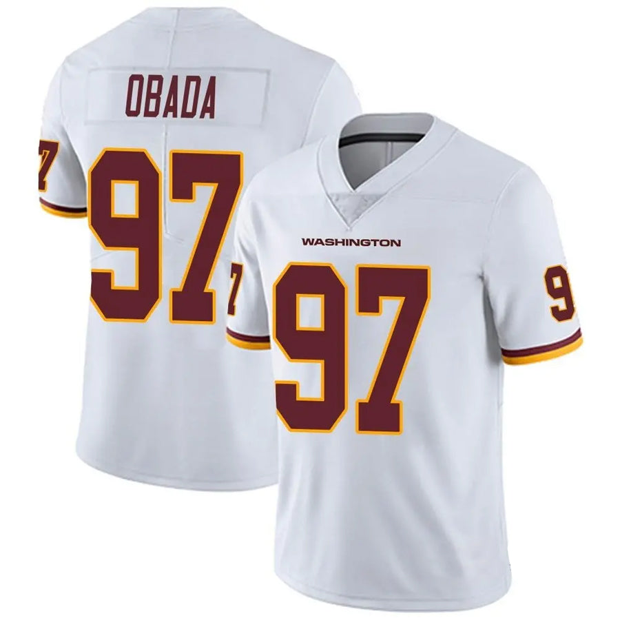 W.Commanders #97 Efe Obada Player White Vapor Limited Game Football Jerseys