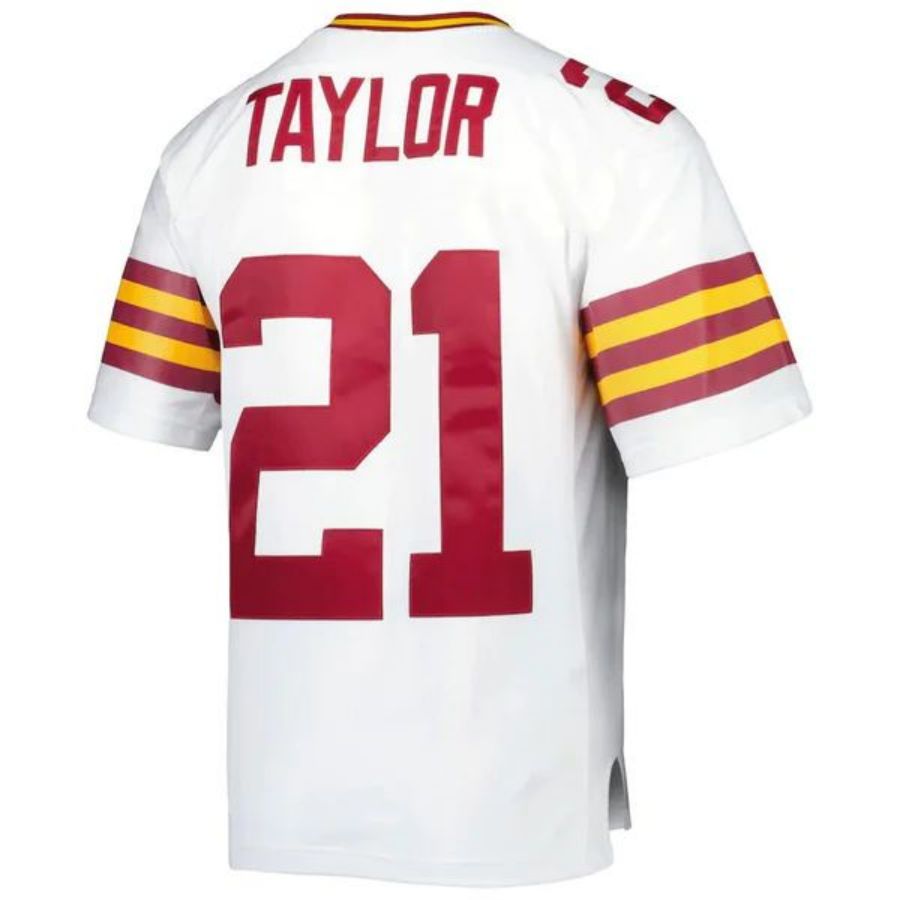 W.Commanders #21 Sean Taylor Mitchell & Ness White 2007 Legacy Replica Jersey Stitched American Football Jerseys