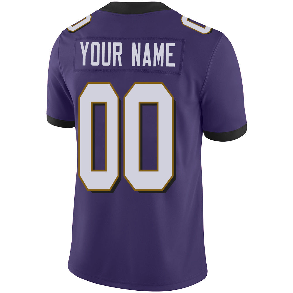 Custom B.Raven Stitched American Football Jerseys Personalize Birthday Gifts Purple Jersey