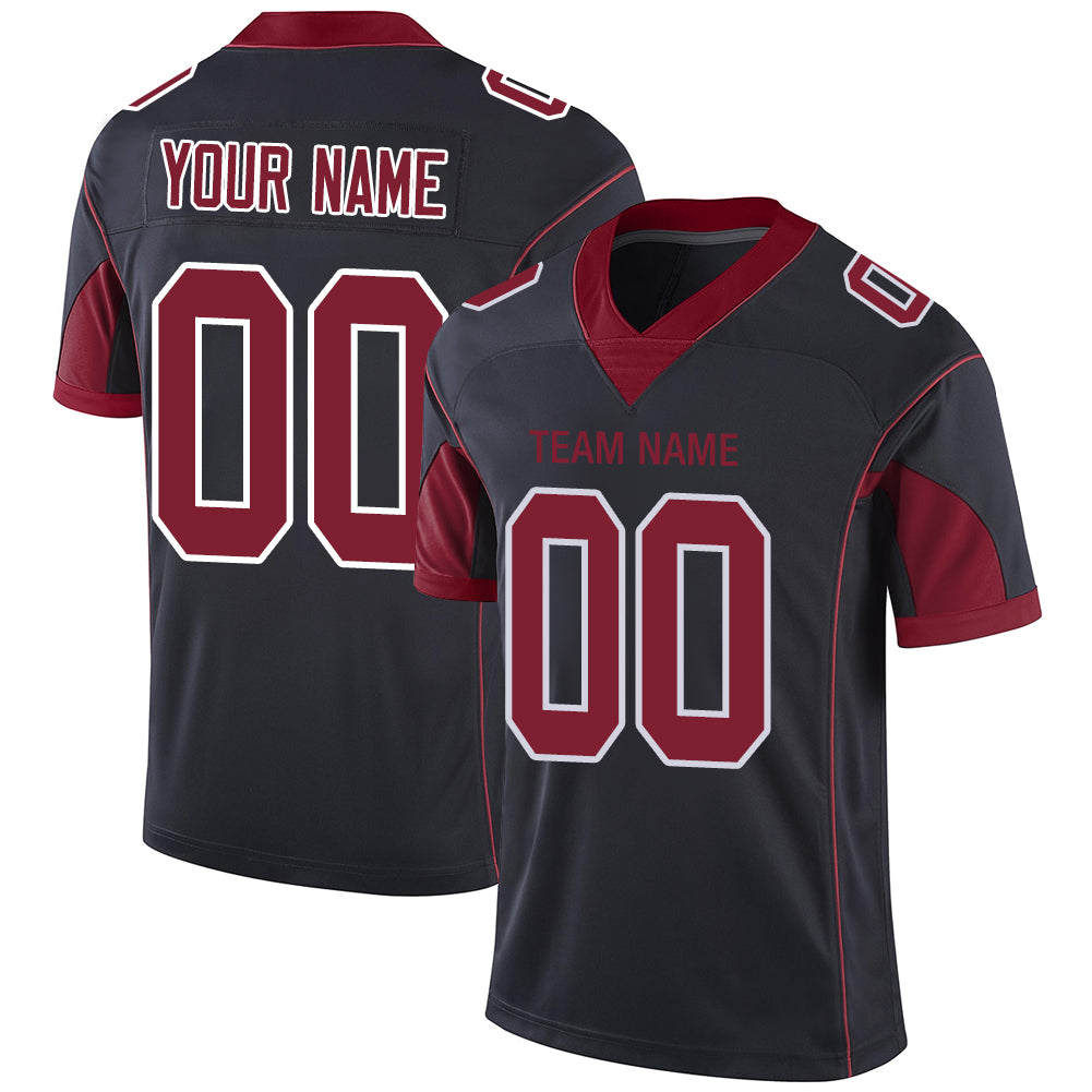 Custom A.Cardinal Men American Color Rush Black Stitched Football Jerseys