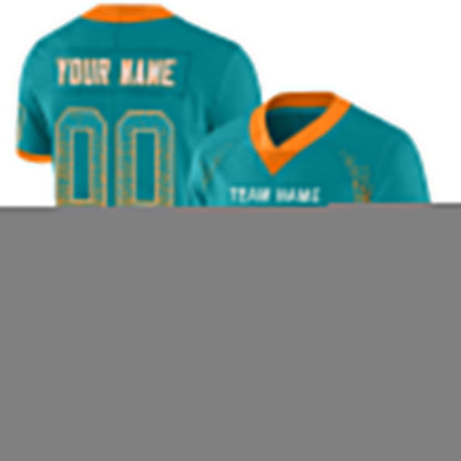 Custom M.Dolphins Stitched American Football Jerseys Personalize Birthday Gifts Aqua Jersey