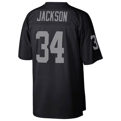 LV.Raiders #34 Bo Jackson Mitchell & Ness Black Legacy Replica Jersey