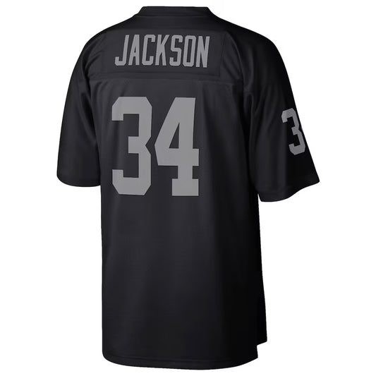 LV.Raiders #34 Bo Jackson Mitchell & Ness Black Legacy Replica Jersey