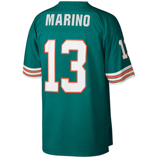 MN.Dolphins #13 Dan Marino Mitchell & Ness Aqua Legacy Replica Jersey Stitched American Football Jerseys