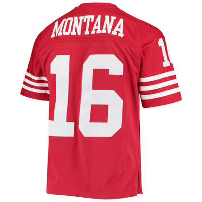 SF.49ers #16 Joe Montana Mitchell & Ness Scarlet 1994 Authentic Retired Player Jersey Stitched American Football Jersey