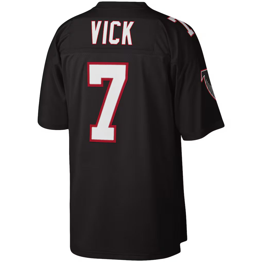 A.Falcons #7 Michael Vick Black Mitchell & Ness Black Legacy Replica Jersey