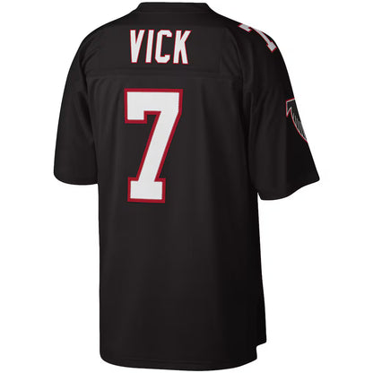 A.Falcons #7 Michael Vick Black Mitchell & Ness Black Legacy Replica Jersey