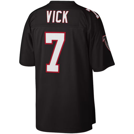 A.Falcons #7 Michael Vick Black Mitchell & Ness Black Legacy Replica Jersey