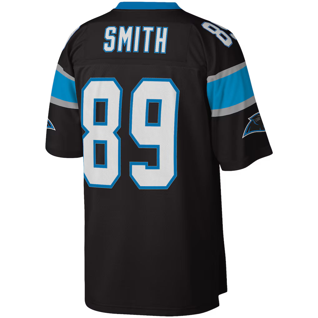 C.Panthers #89 Steve Smith Mitchell & Ness Black Legacy Replica Jersey Stitched American Football Jerseys