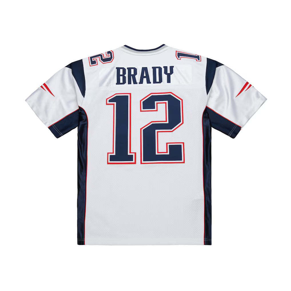 NE.Patriots #12 Tom Brady Mitchell & Ness White 2000 Authentic Jersey Stitched American Football Jerseys
