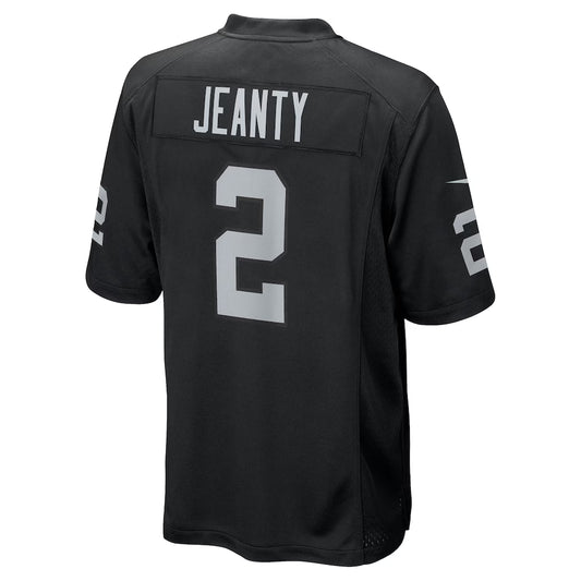 LV.Raiders #2 Ashton Jeanty Black 2025 NFL Draft First Round Pick Game Jersey Stitched American Football Jerseys