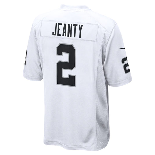 LV.Raiders #2 Ashton Jeanty White Game Jersey Stitched American Football Jerseys
