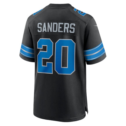 D.Lions #20 Barry Sanders Black Game Jersey Stitched American Football Jerseys
