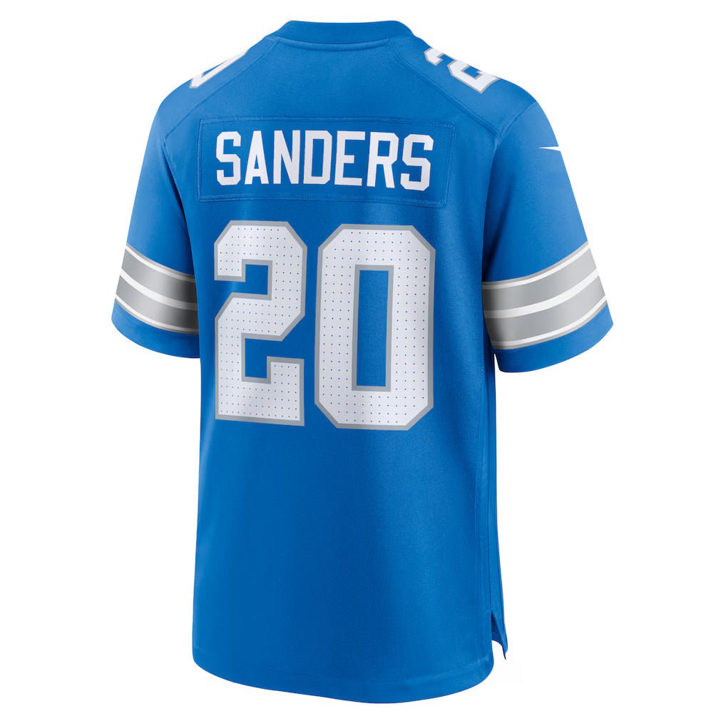 D.Lions #20 Barry Sanders Blue Game Jersey Stitched American Football Jerseys