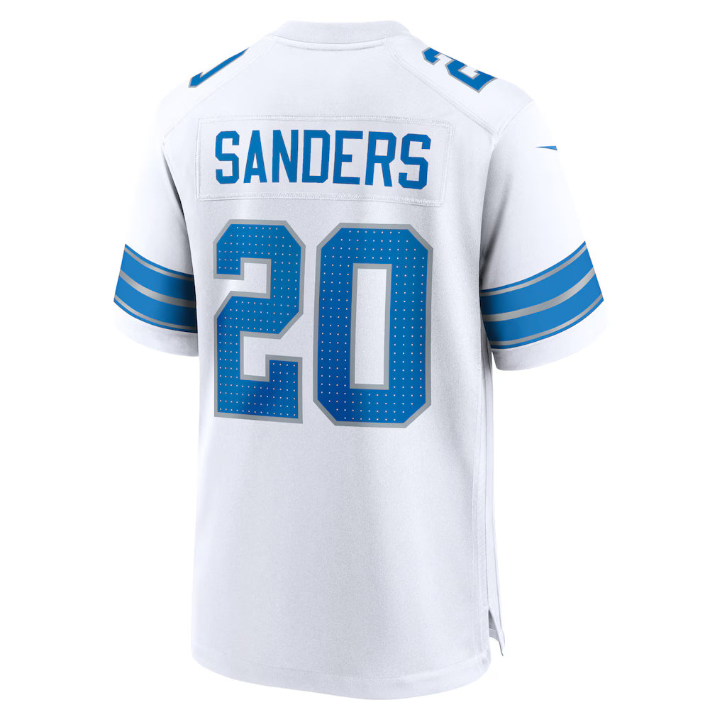 D.Lions #20 Barry Sanders White Game Jersey Stitched American Football Jerseys