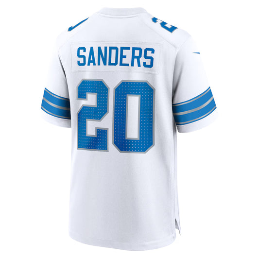 D.Lions #20 Barry Sanders White Game Jersey Stitched American Football Jerseys