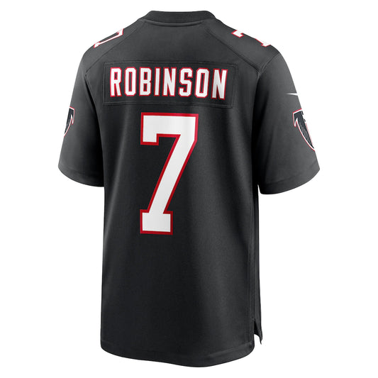A.Falcons #7 Bijan Robinson Black Game Jersey Stitched American Football Jerseys