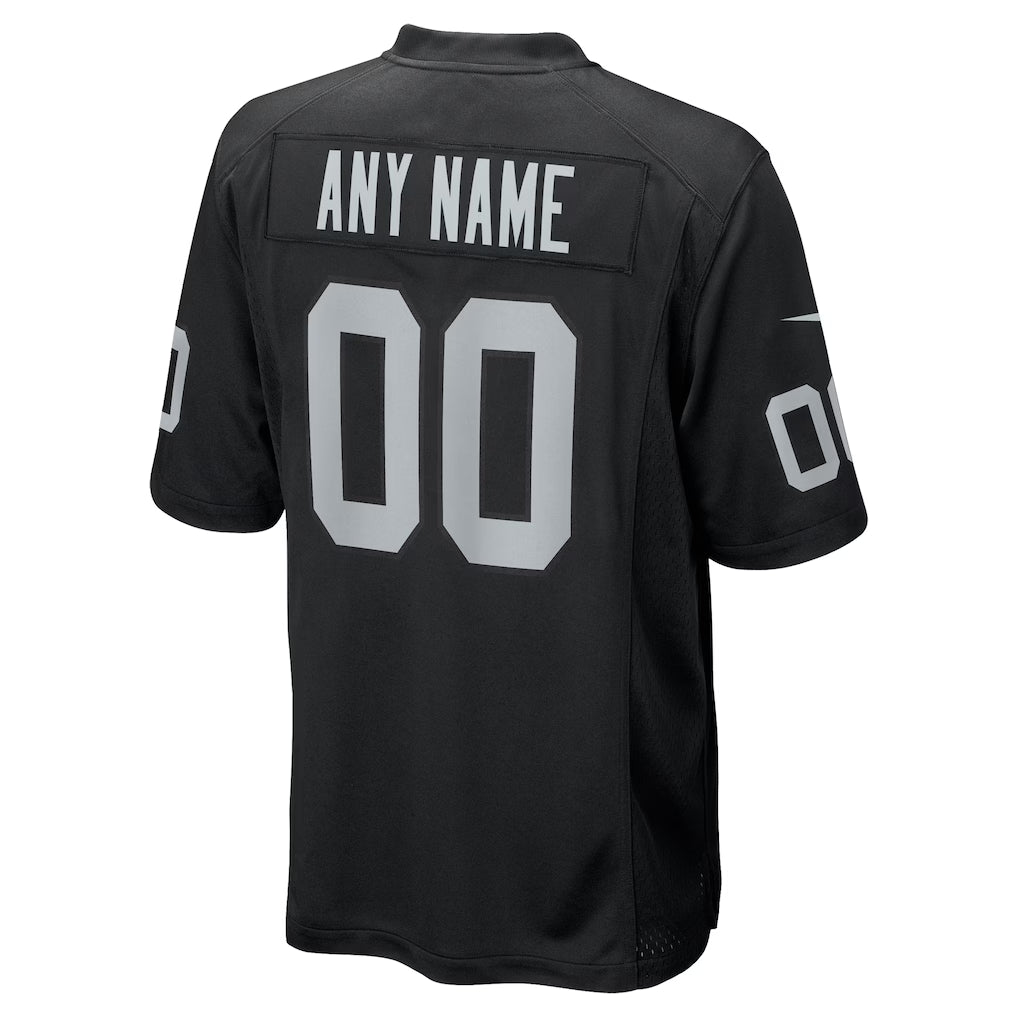 Custom LV.Raiders Black Custom Game Jersey Stitched American Football Jerseys