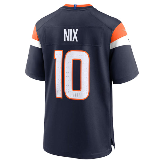 D.Broncos #10 Bo Nix Navy Alternate Game Jersey Stitched American Football Jerseys