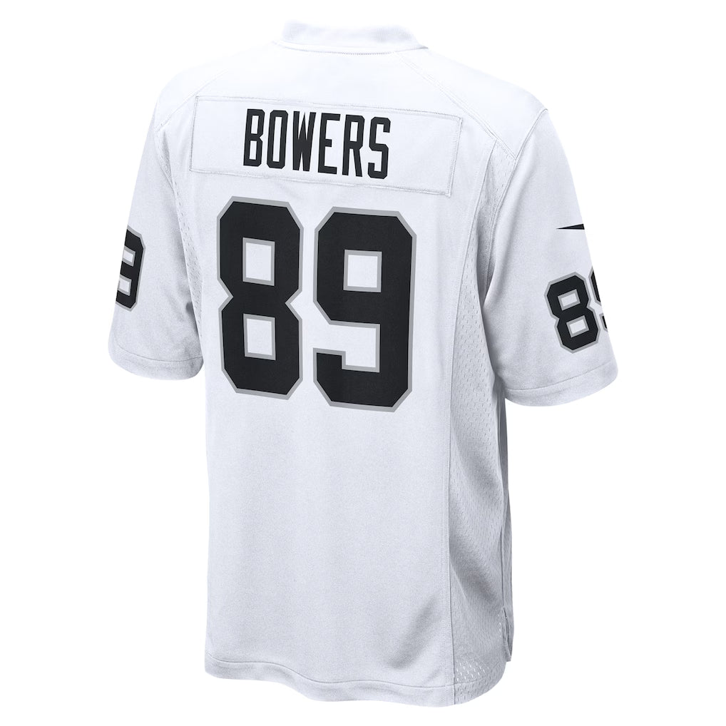 LV. Raiders #89 Brock Bowers White Player Game Jersey Stitched American Football Jerseys