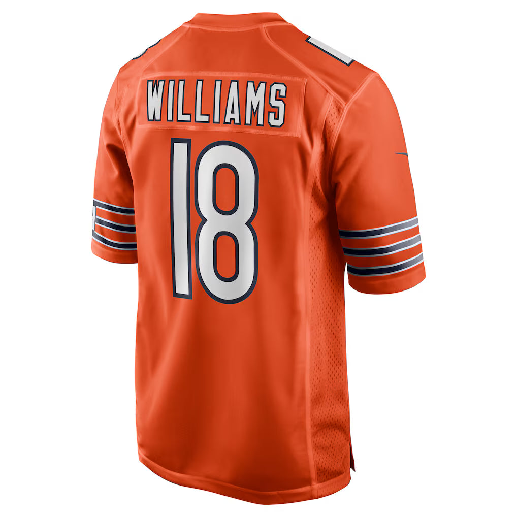 C.Bears #18 Caleb Williams  Orange Player Game Jersey Stitched American Football Jerseys