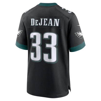 P.Eagles #33 Cooper DeJean Black Alternate Game Jersey Stitched American Football Jerseys