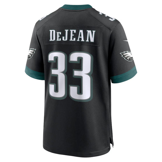 P.Eagles #33 Cooper DeJean Black Alternate Game Jersey Stitched American Football Jerseys