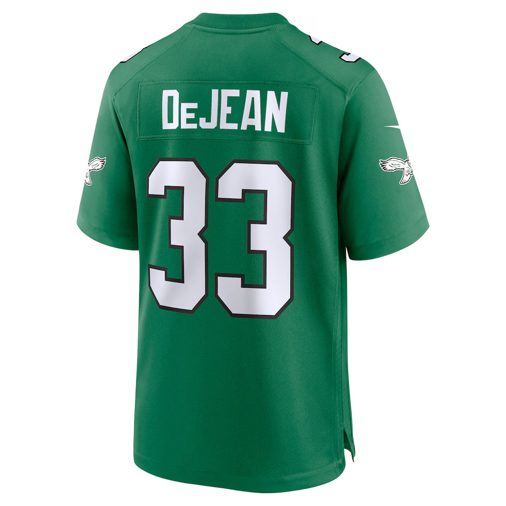 P.Eagles #33 Cooper DeJean Kelly Green Alternate Game Jersey Stitched American Football Jerseys